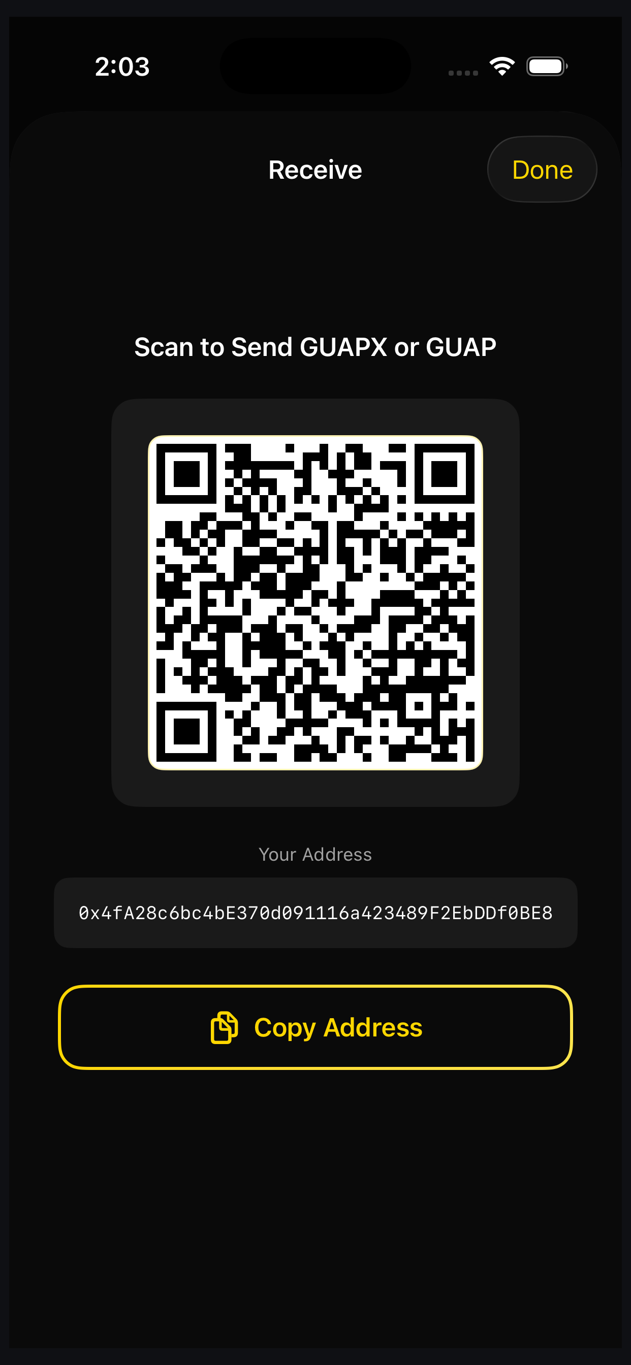 Mobile app screenshot